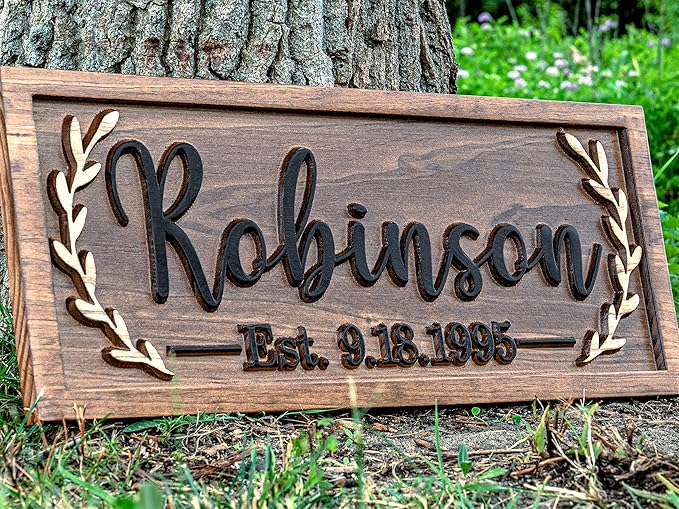 Last Name Sign | Wood Wall Decor | Nursery Name Sign | Baby Name Sign | Family Name Sign | Wooden Porch Sign | Front Door Sign | Personalized Wedding Gift | Wedding Decor | Bridal Shower Decor