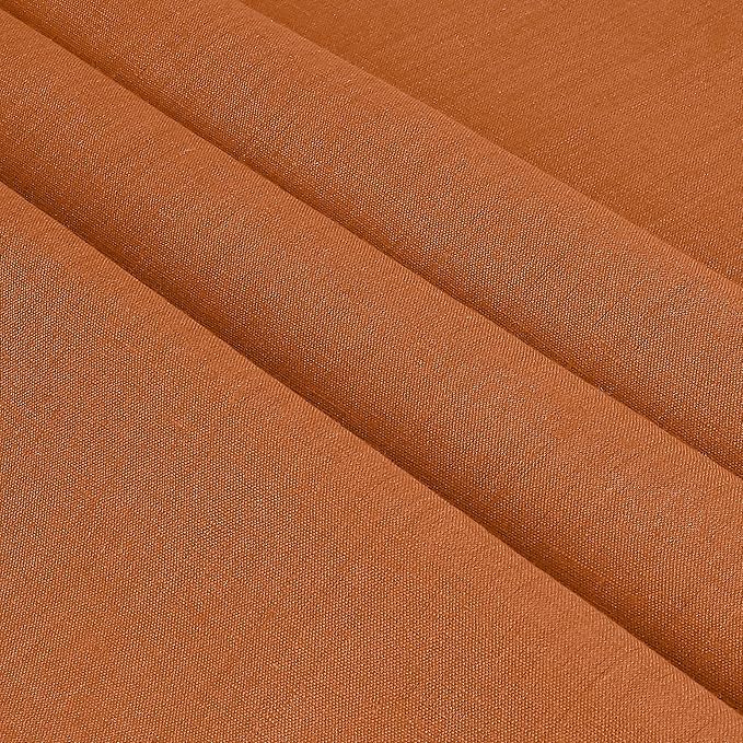 D'Moksha Homes Rust Tablecloth 60 x 108 Inch - 100% Pure Linen Rectangular Tablecloth - Machine Washable Table Cloth for Spring, Easter
