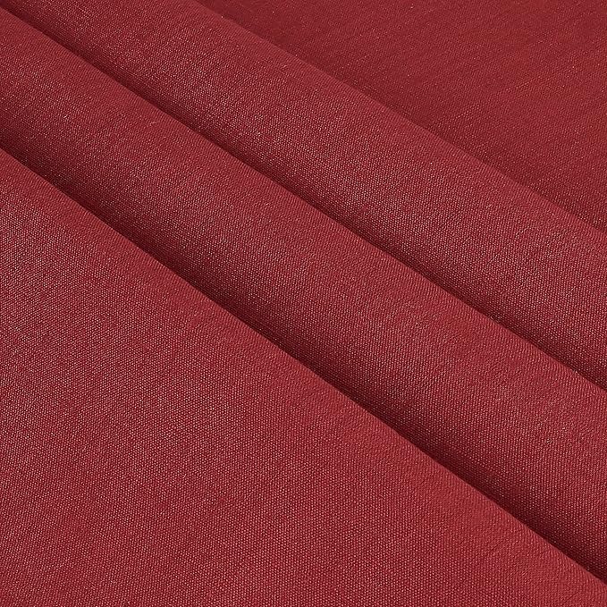D'Moksha Homes Red Linen Tablecloth for Rectangle Tables 60 x 90 Inch - 100% Pure Linen Red Table Cloth - Classic Hemstitch, Machine Washable Tablecloth for Valentines, Spring