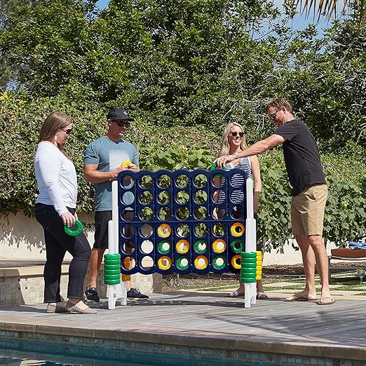 ECR4Kids Jumbo 4-To-Score, Giant Game, Blue/Gold